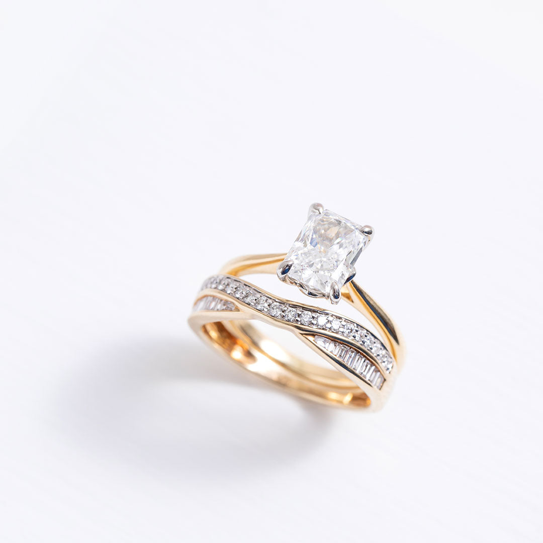 Engagement Ring and Wedding Ring by Gear Jewellers