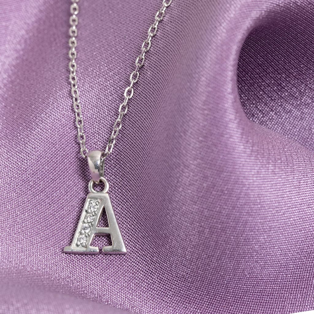Sterling Silver Initial Necklace | ’A’ Necklace