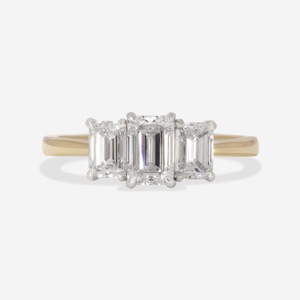 ALAIA | Emerald Cut 3-Stone Lab Grown Diamond Engagement