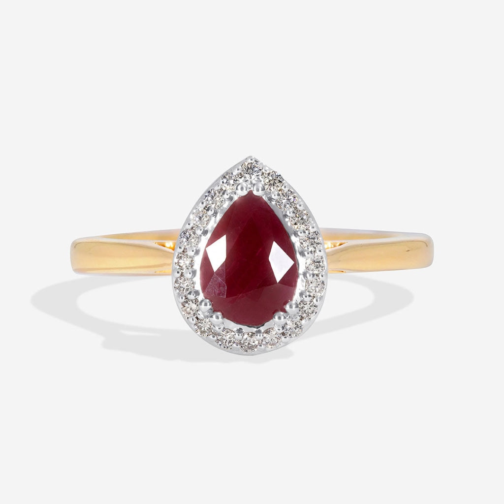 Allure - Ruby & Diamond Engagement ring in 18ct Gold