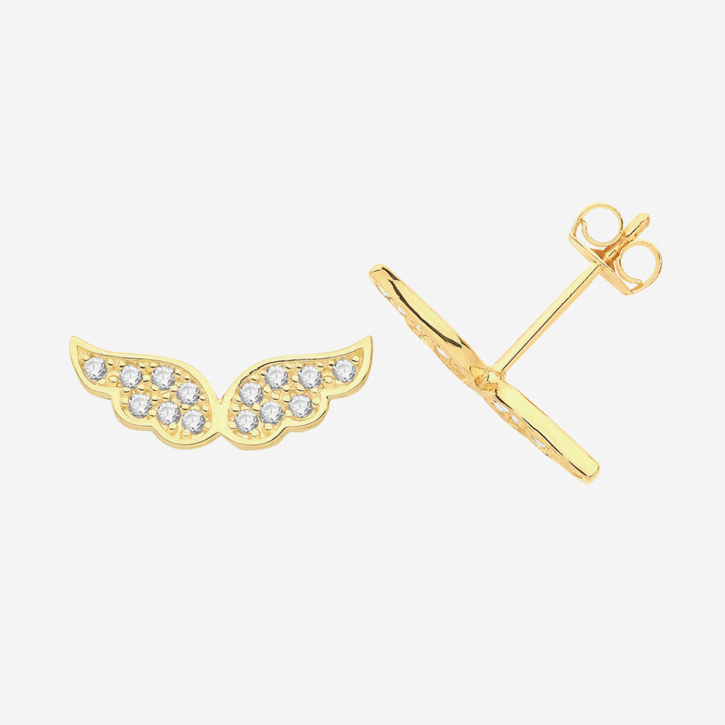 Angel Wings Earrings | 9ct Gold