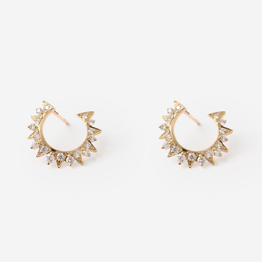 Arcé Dia Half Hoops.44ct | 9ct Gold - Earrings