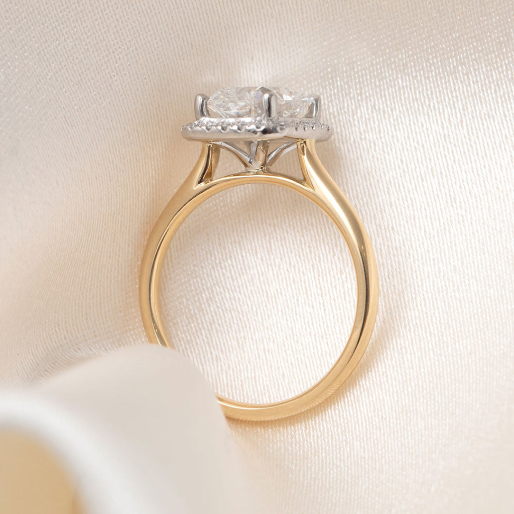 Arlette 2.20ct | Cushion Halo Lab Grown Diamond Engagement