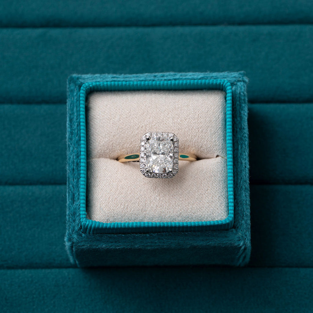 Arlette 2.20ct | Cushion Halo Lab Grown Diamond Engagement