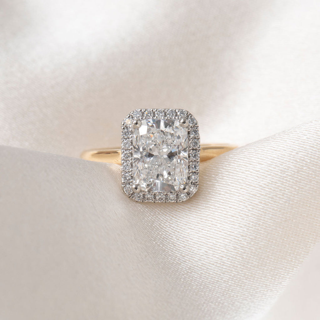 Arlette 2.20ct | Cushion Halo Lab Grown Diamond Engagement