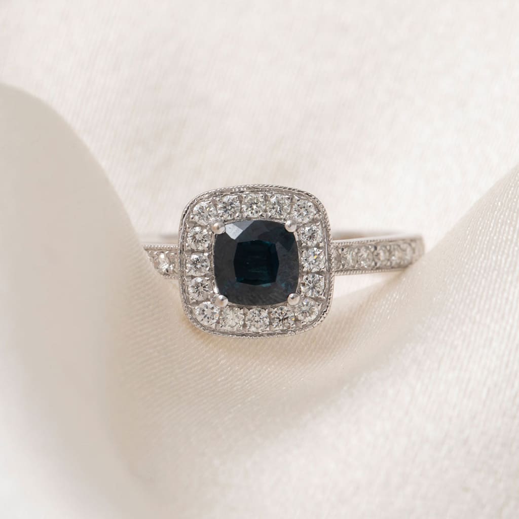 Asha | Sapphire Diamond Ring - Rings