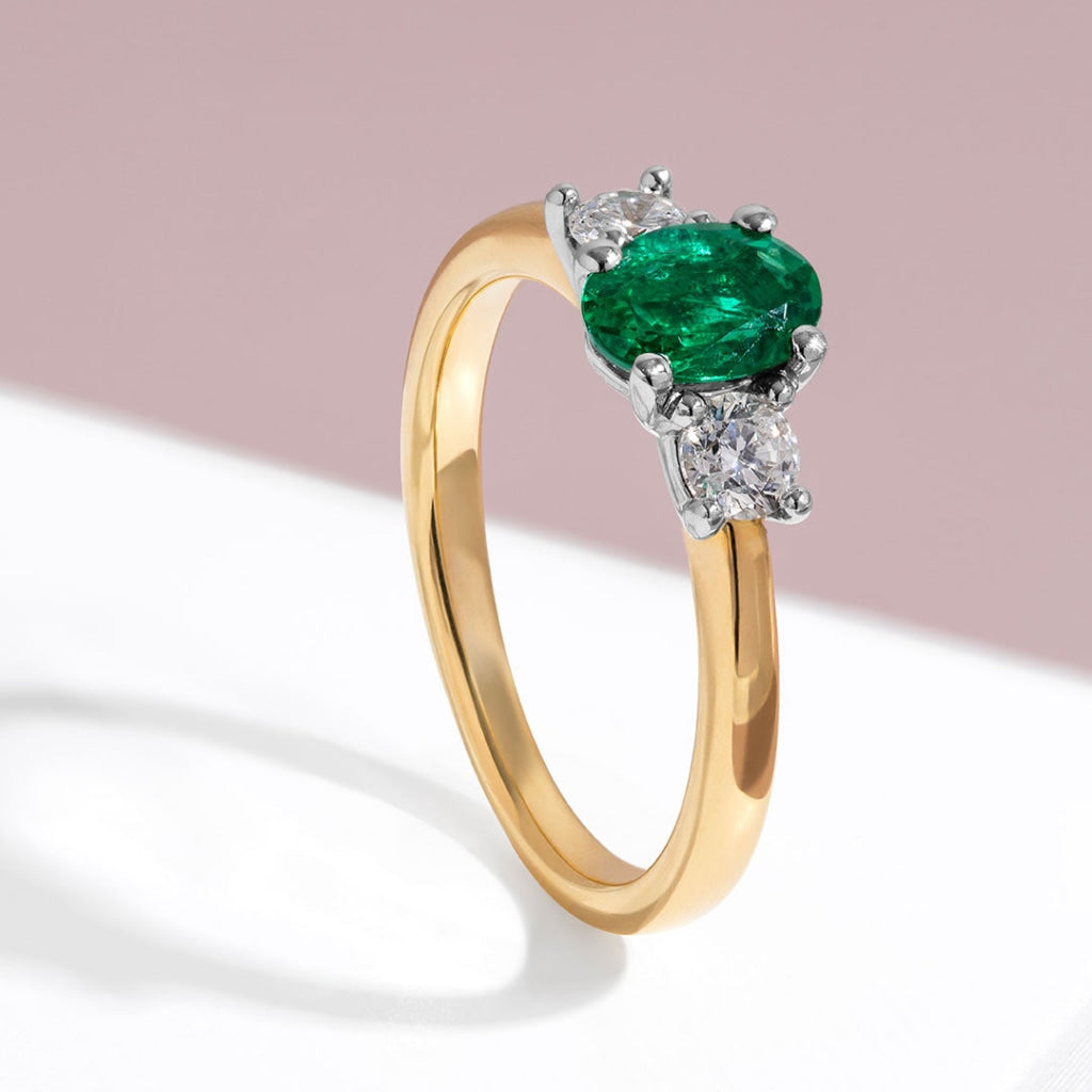 AVA | Emerald & Diamond Ring - Rings