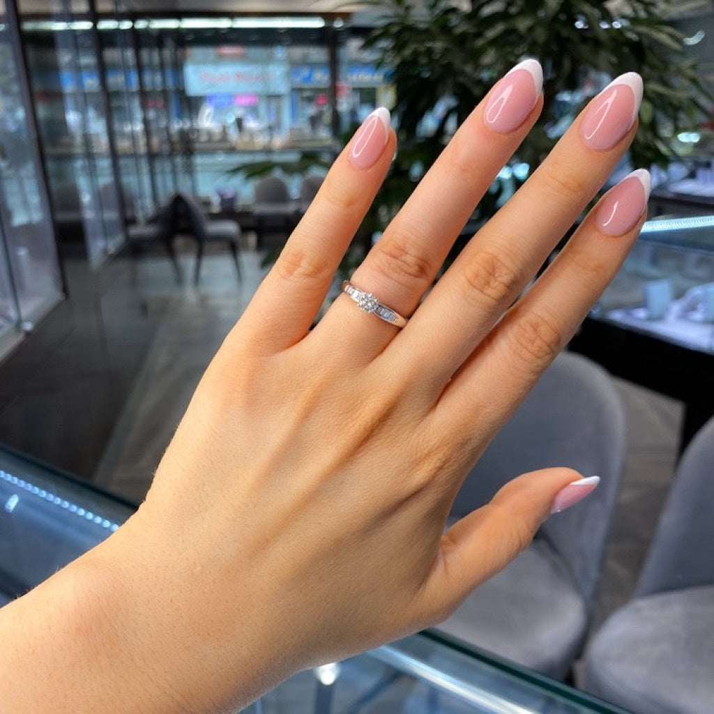Avery | Diamond Engagement Ring On Womans Hand - Gear Jewellers Dublin 