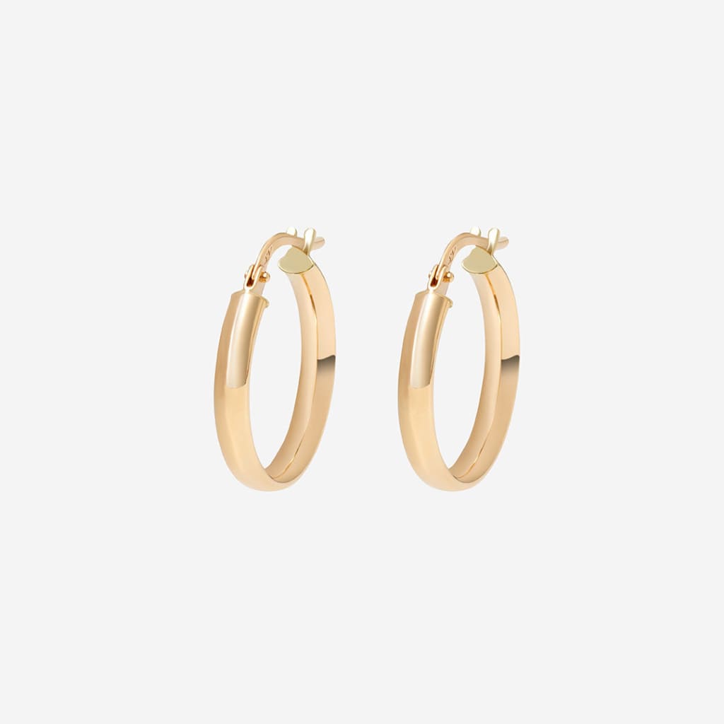 Bard Hoop Earrings - 15mm | 9ct Gold - Earrings