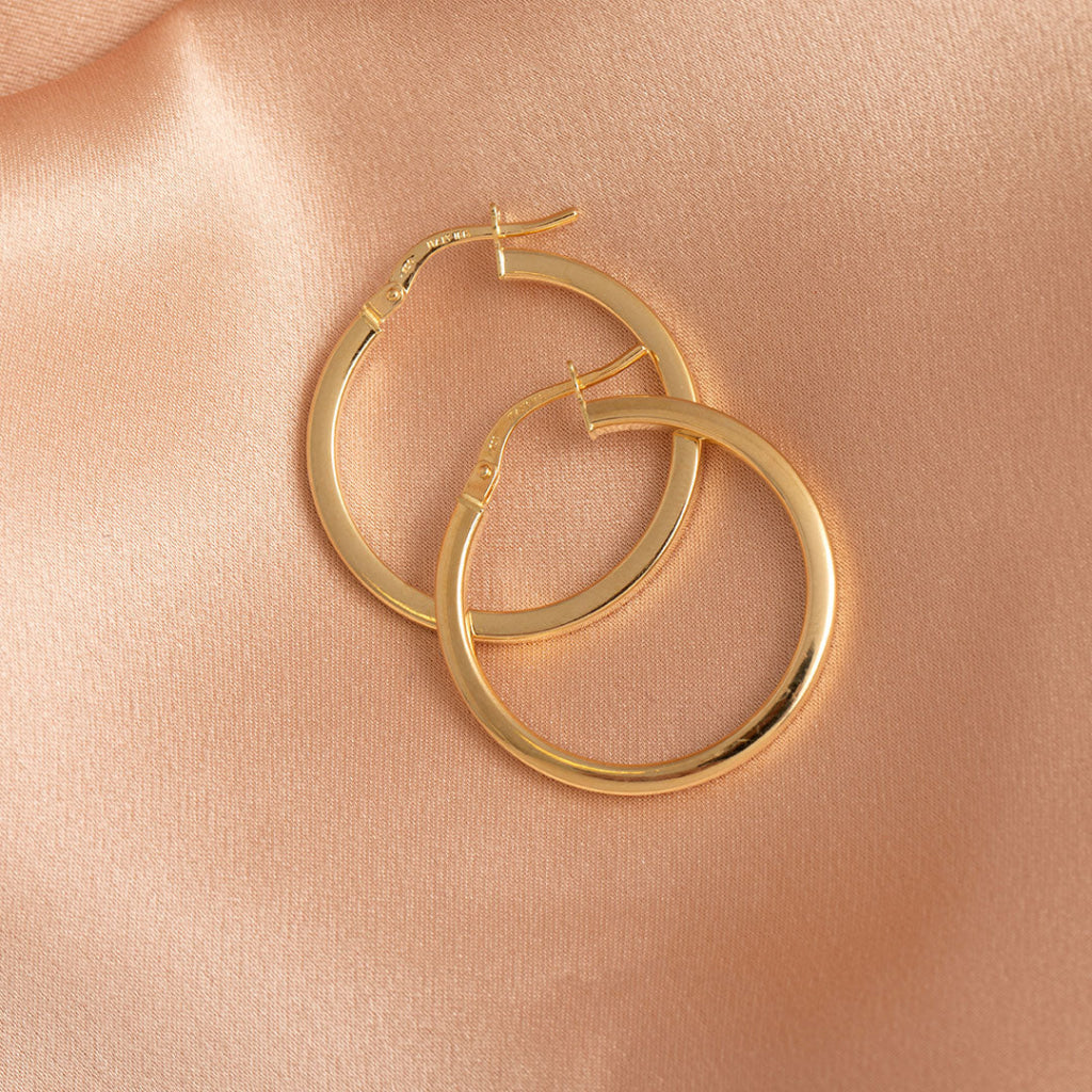 Bard Hoop Earrings - 20mm | 18ct Gold - Earrings