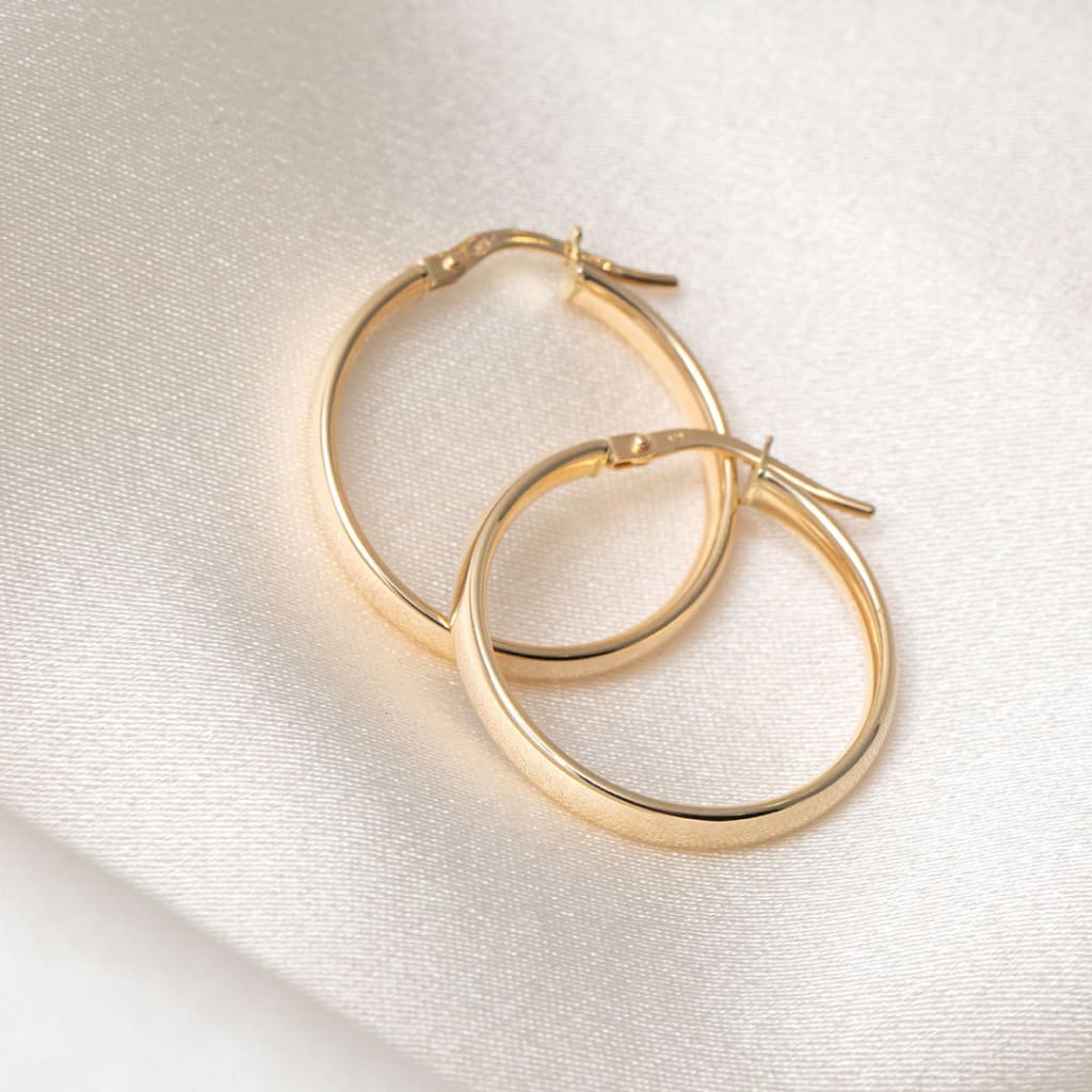 Bard Hoop Earrings - 20mm | 9ct Gold - Earrings