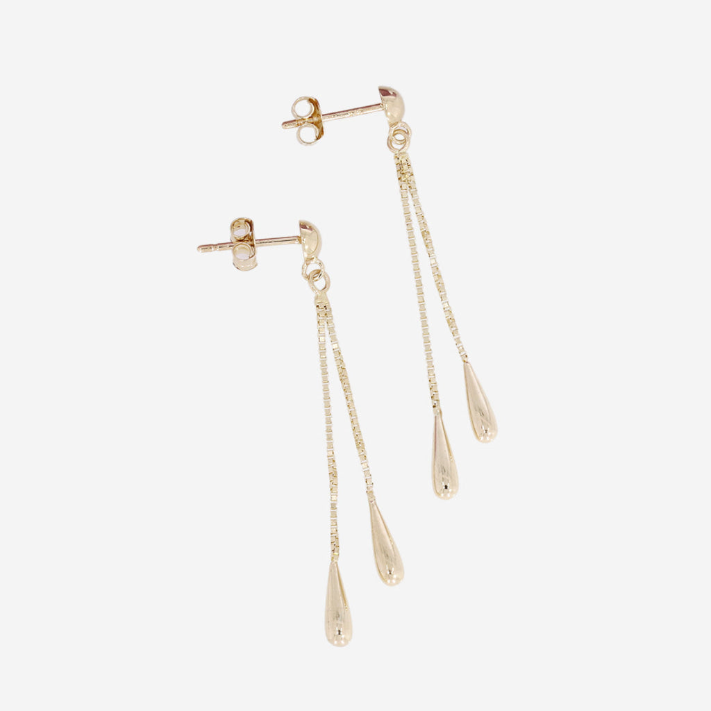 Bead Drop Earrings | 9ct Gold