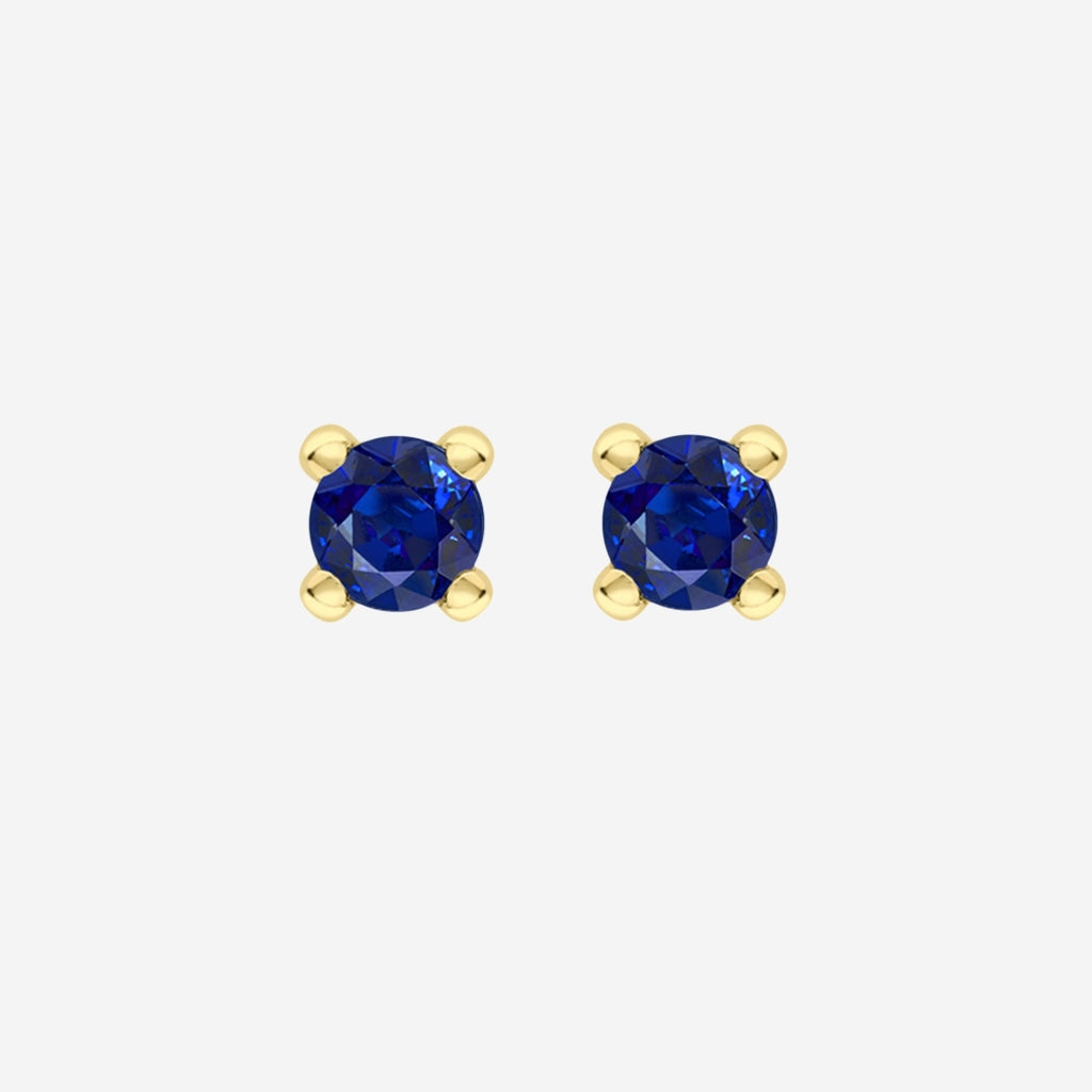 Blue CZ Earrings | 9ct Gold - Earrings