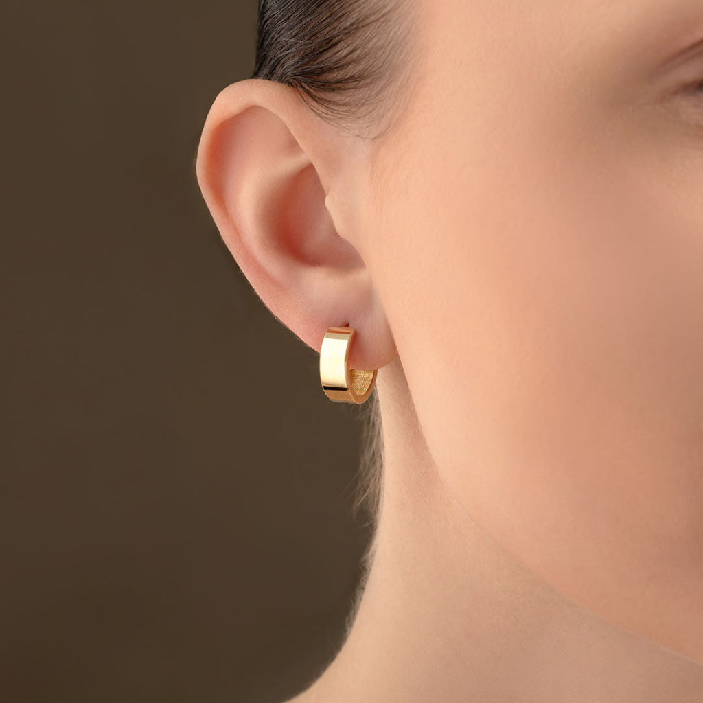 Bounce Hoop Earrings 9ct Gold Gear Jewellers