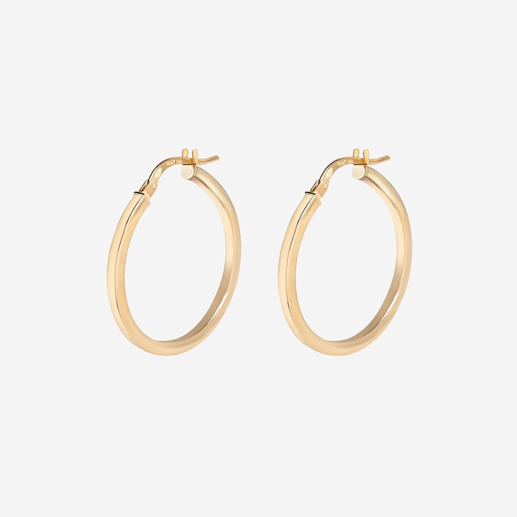 Bard Hoop Earrings - 20mm | 18ct Gold - Earrings
