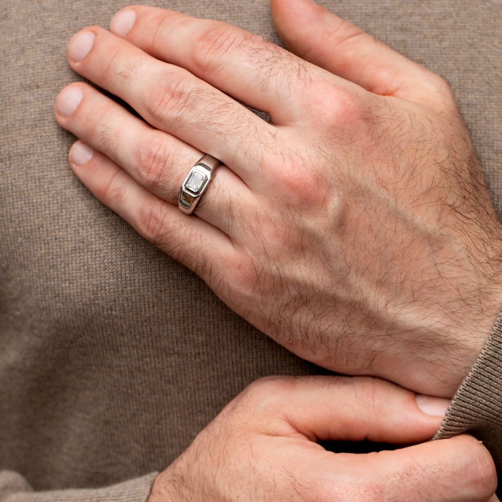 Brady Platinum 1.00ct | Men’s Lab Grown Engagement Ring -
