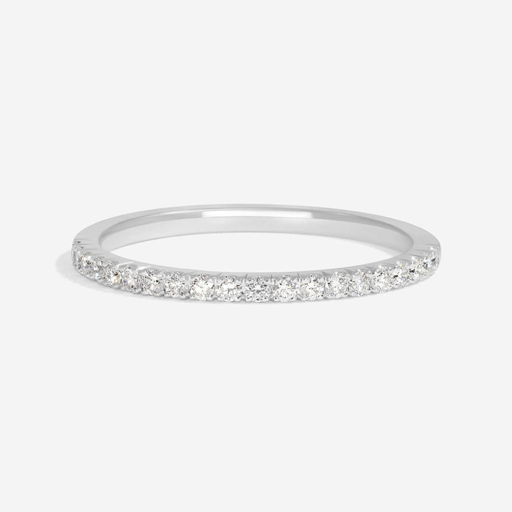 Castille - 1.5mm | Diamond Wedding Ring in 18ct White Gold