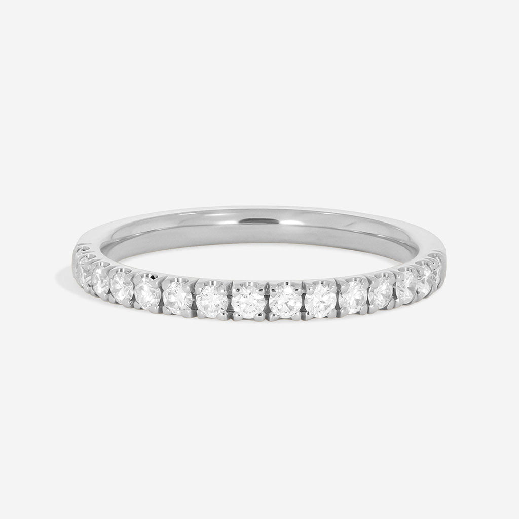 Castille - 2.5mm | Diamond Wedding Ring in 18ct White Gold