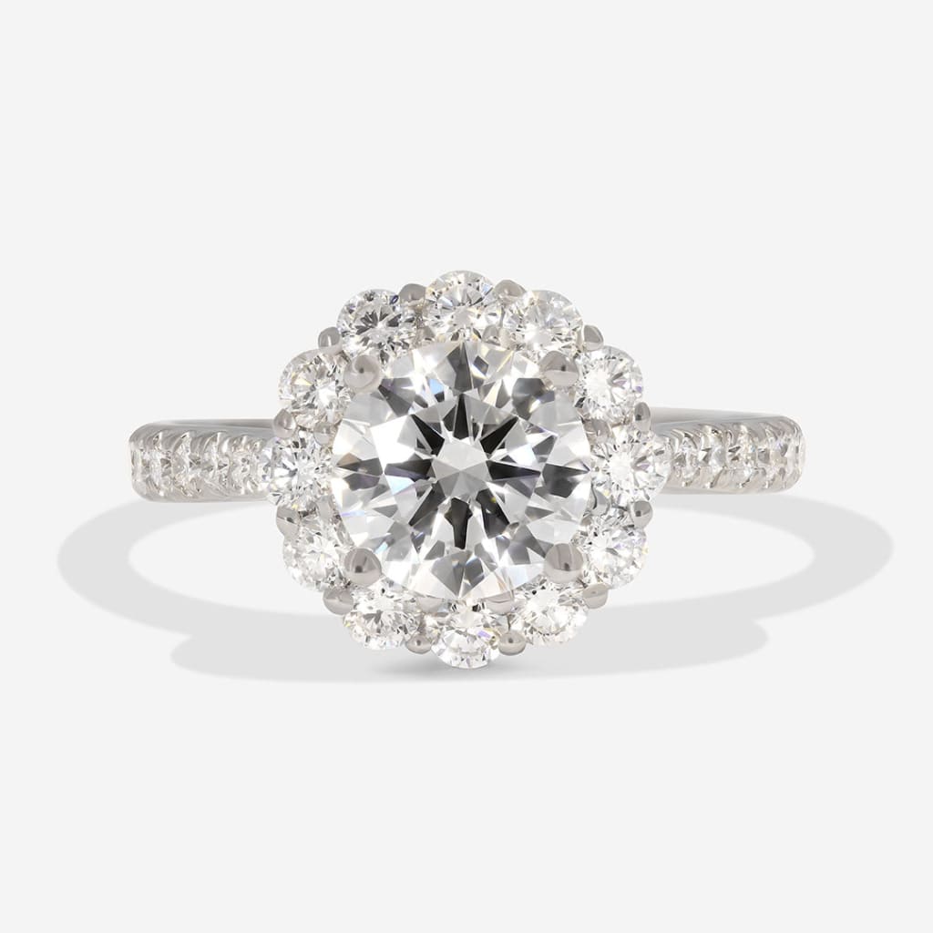 CHARLIE | Round Halo Lab Grown Diamond Engagement Ring