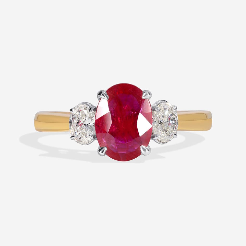 Cherie 18ct Gold Oval Ruby Engagement Ring