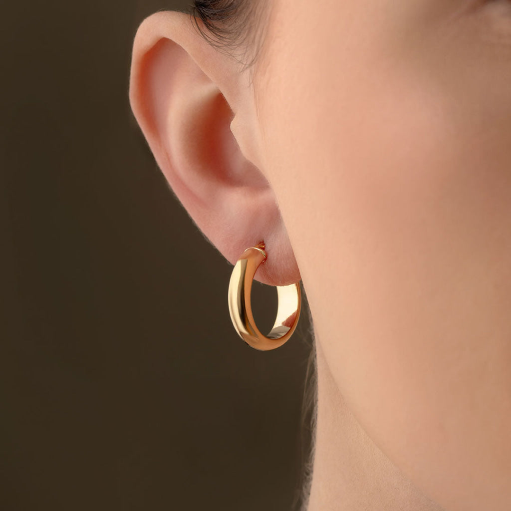 Chunky Hoop Earrings - 20mm | 9ct Gold - Earrings