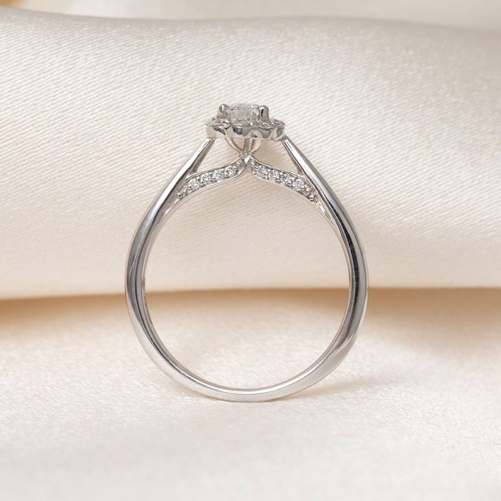 CLARA 18ct White Gold | Diamond Engagement Ring - Rings