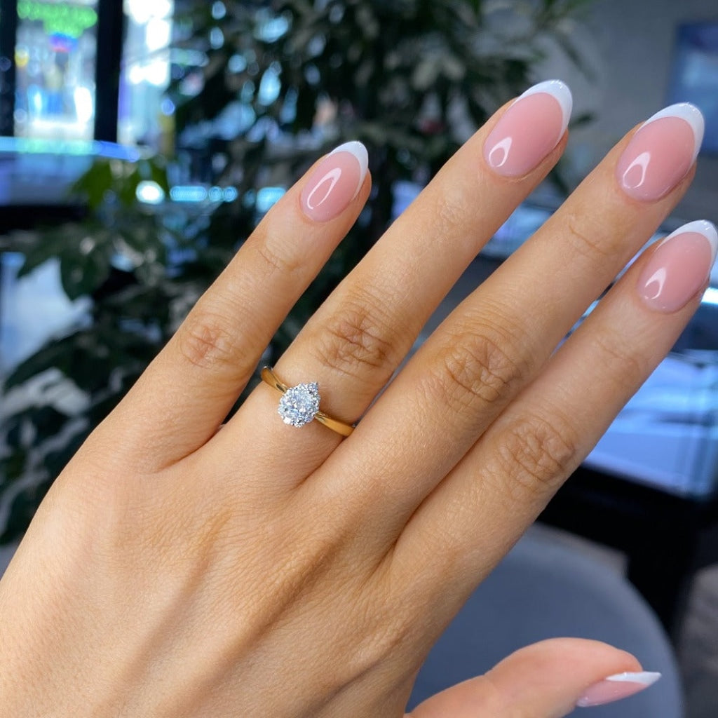 Clara | Diamond Engagement Ring On Womans Hand - Gear Jewellers Dublin