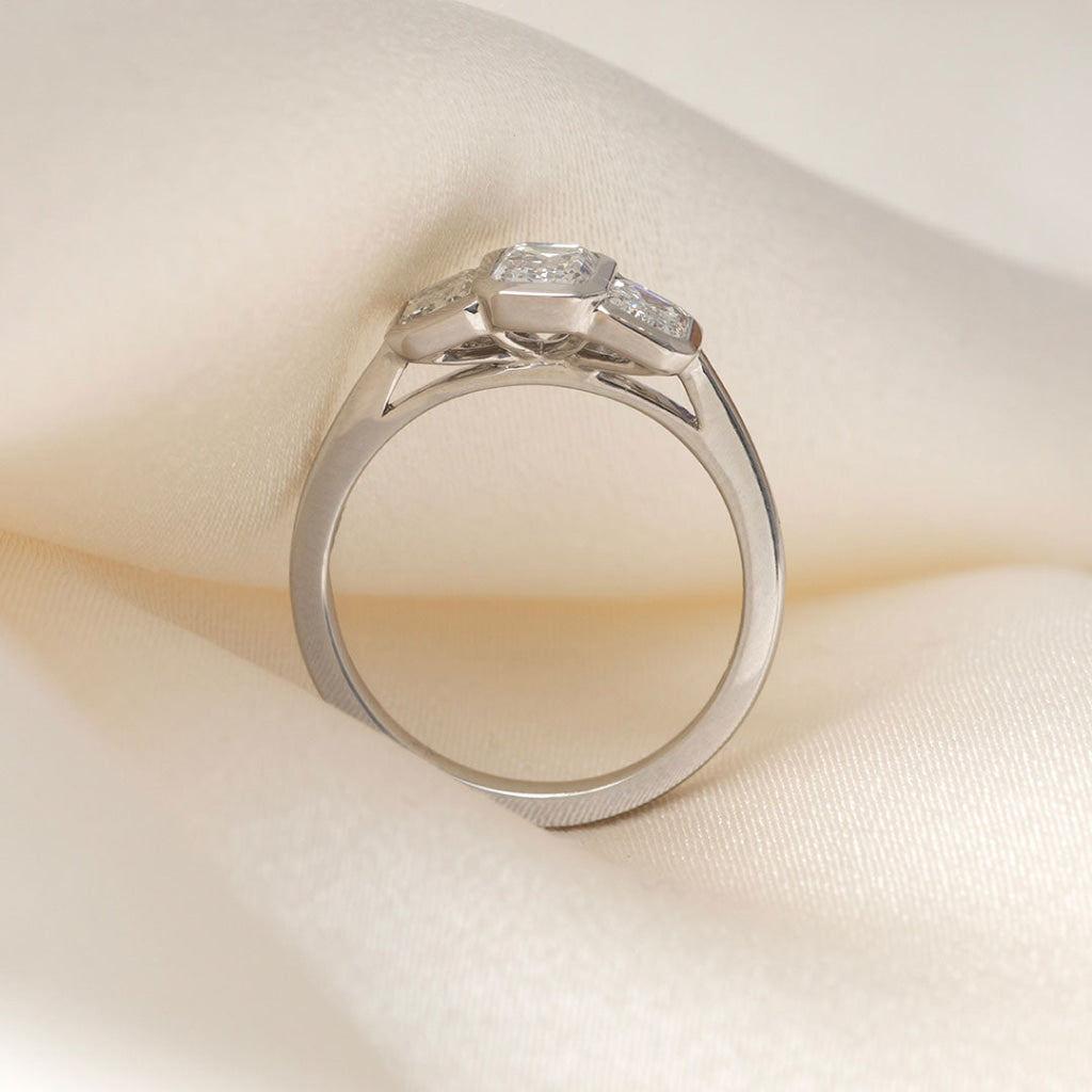 CLODAGH 1.50ct | Emerald Cut Bezel Set Lab Grown Diamond