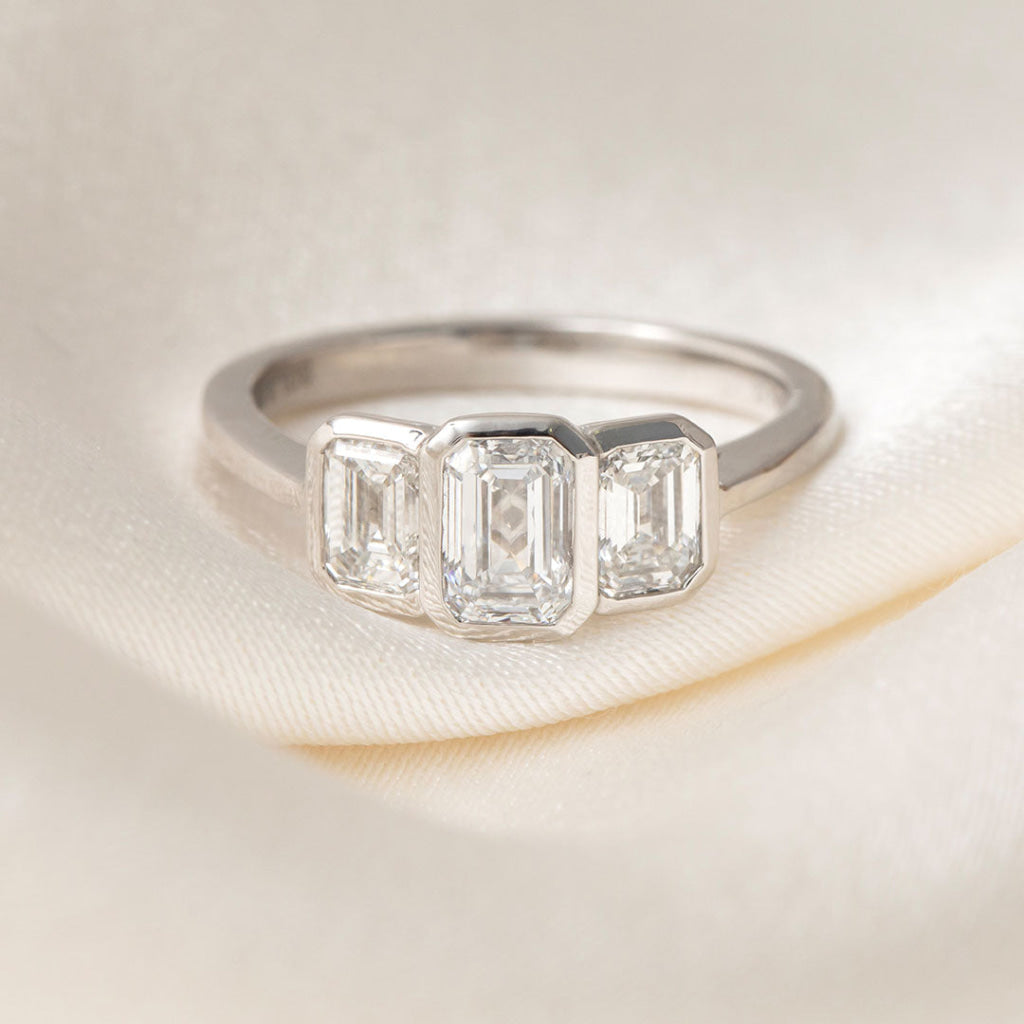 CLODAGH 1.50ct | Emerald Cut Bezel Set Lab Grown Diamond