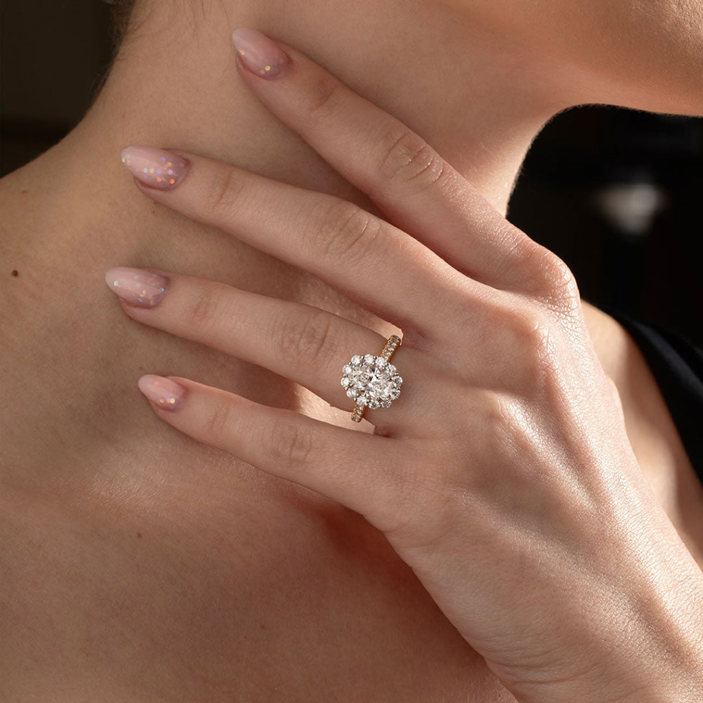 coco engagement ring on girls hand