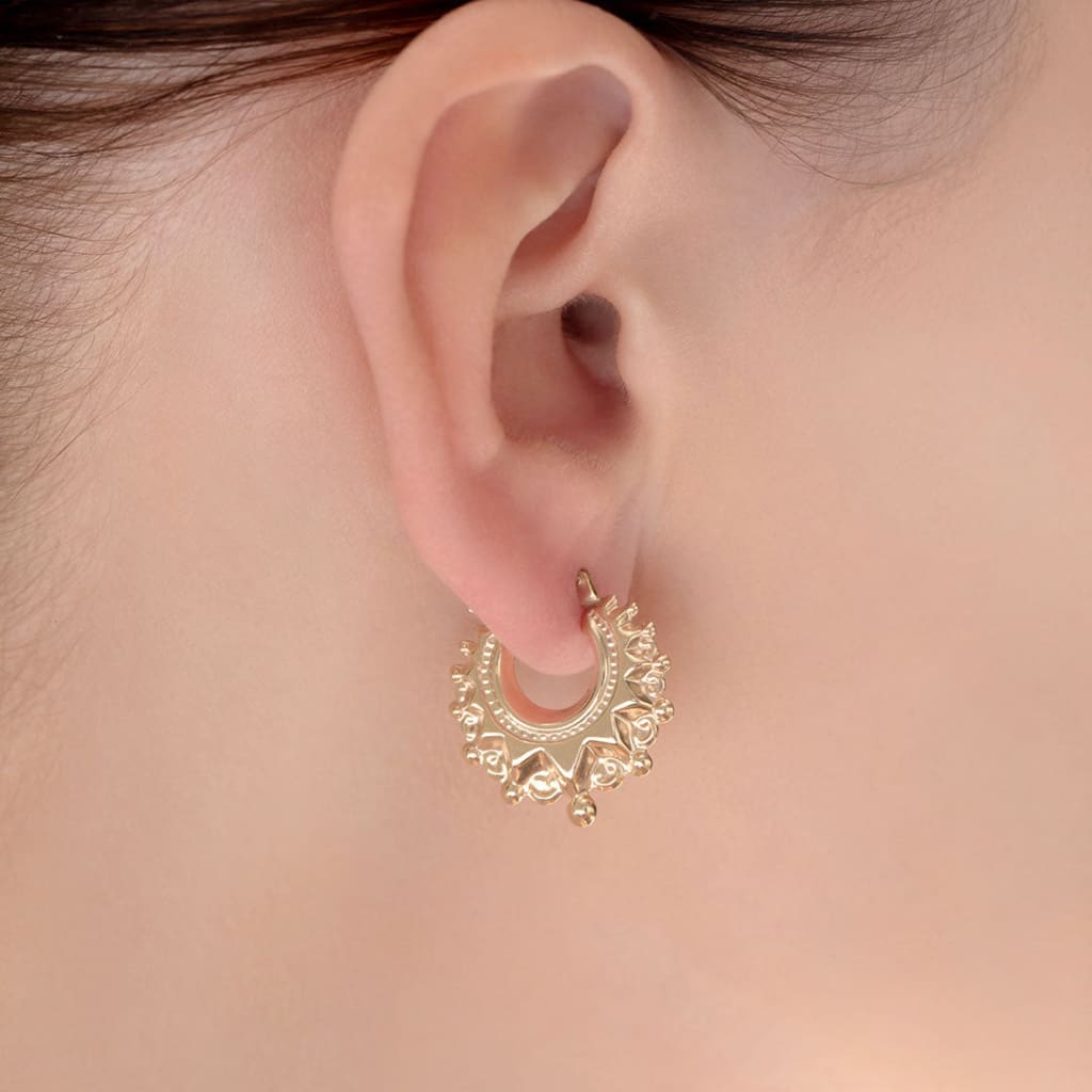 Creole Hoop Earrings | 9ct Gold - Earrings