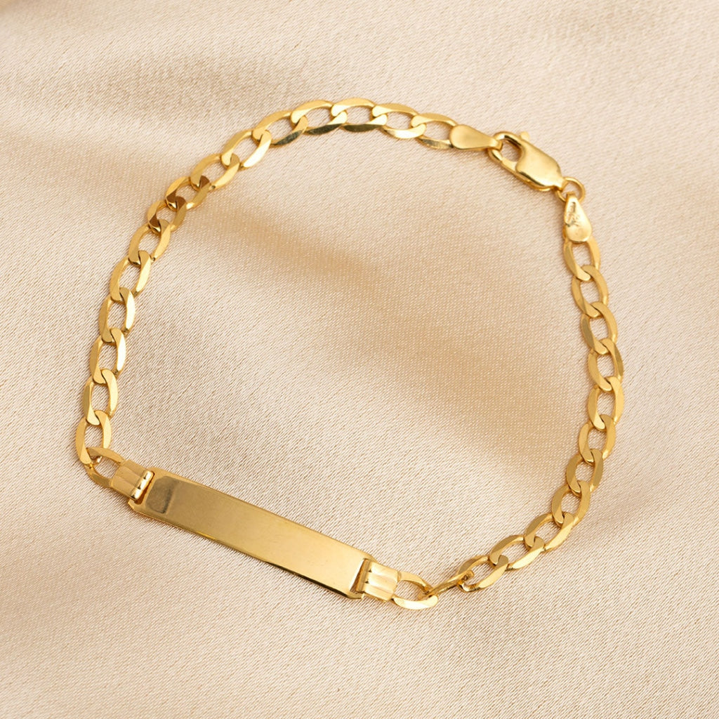 Curb Identity Bracelet | 9ct Gold - Bracelet
