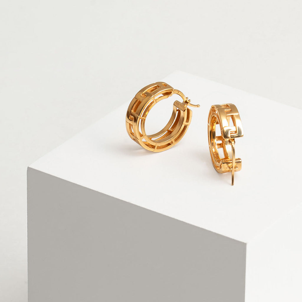 Curb Link Hoops | 18ct Gold