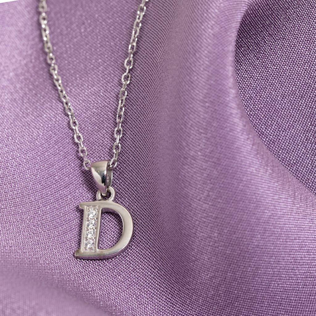 Sterling Silver Initial Necklace | ’D’ Necklace