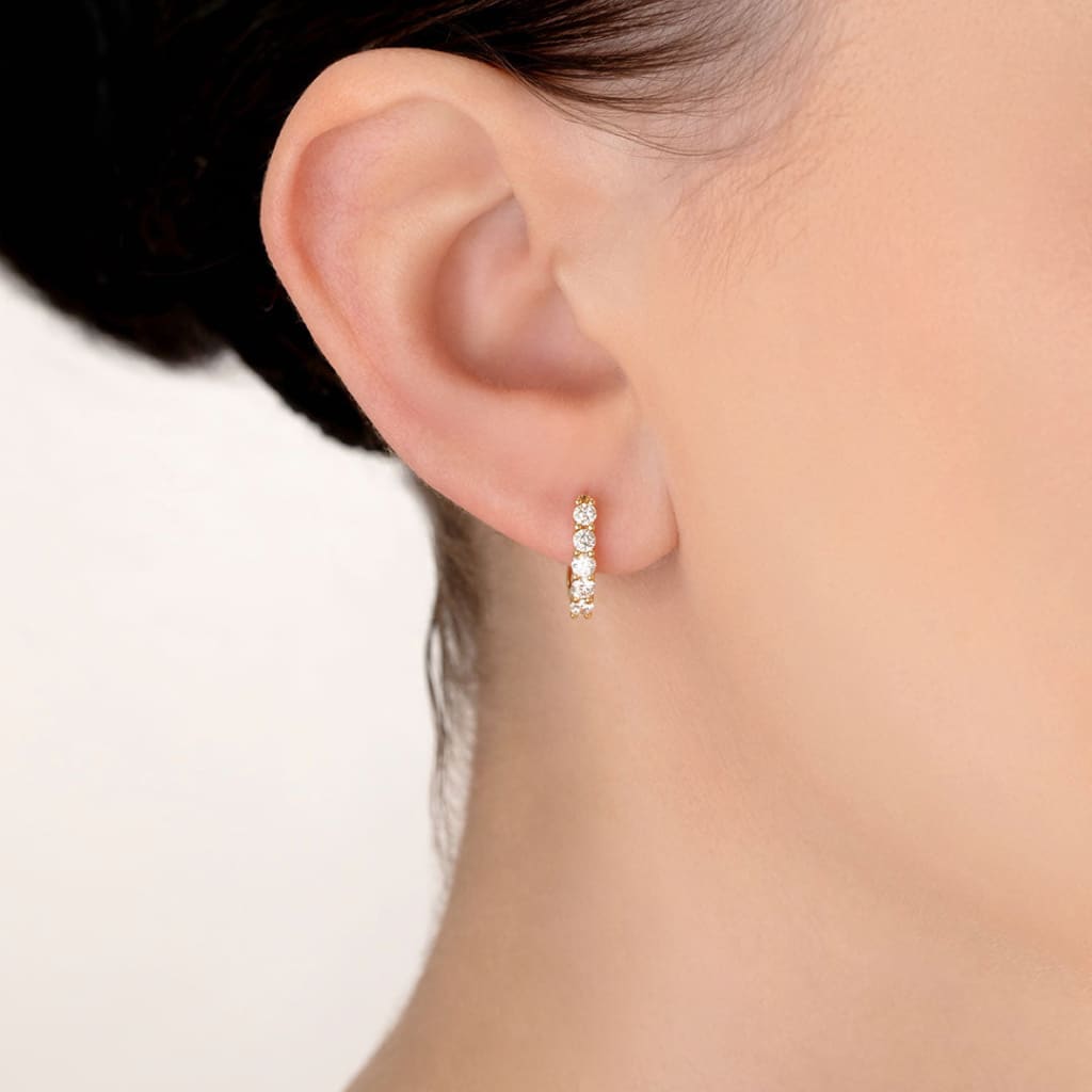 Deity Huggies - 0.50ct | 18ct Gold - Earrings