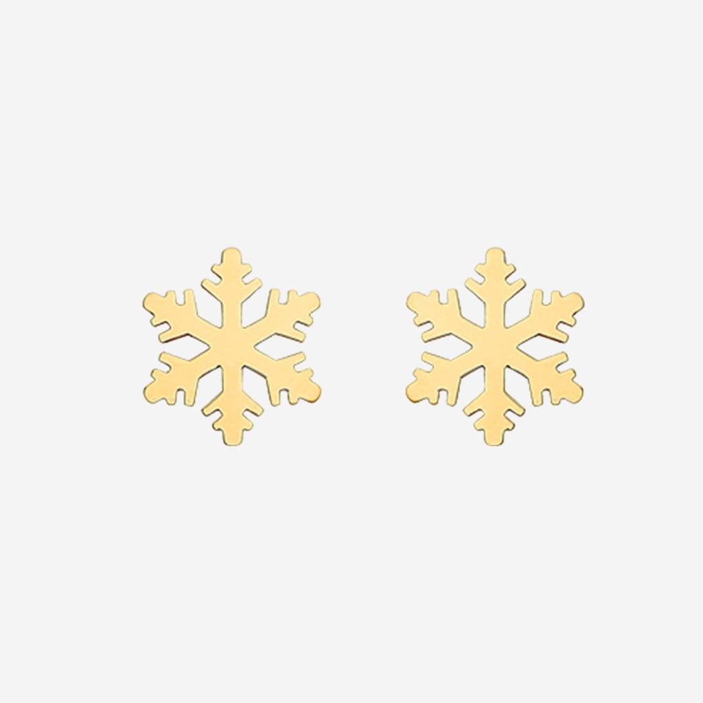 Delicate Snowflake Earrings | 9ct Gold