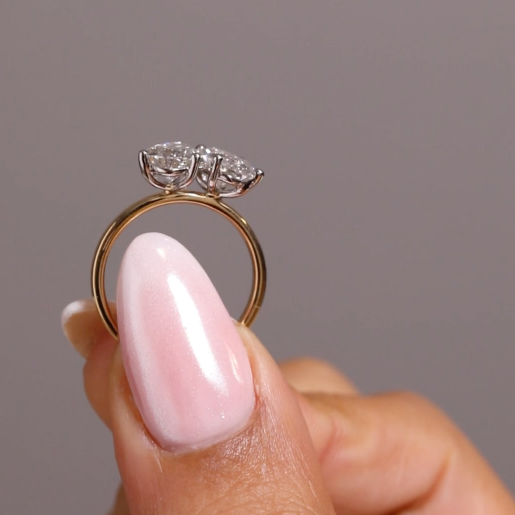 DEUCE | Toi Et Moi Lab Diamond Ring Set in 18ct Gold - Rings