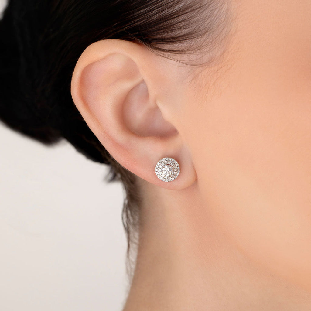 Diamond Disco Lab Grown Diamond Earrings | 18ct White Gold