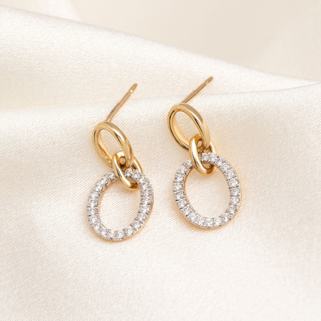 Diamond Drop Earrings - 0.40ct | Gold - Earrings