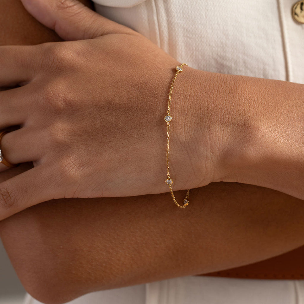 Diamond Drops Bracelet 0.40ct | 18ct Gold - Bracelet