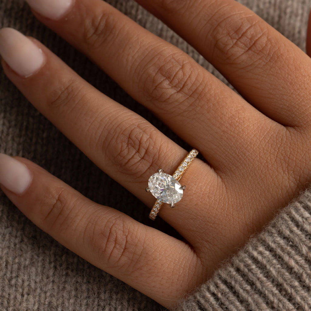 DIVINITY 1.20ct | Oval Solitaire Lab Grown Diamond Engagement Ring in 18ct Gold