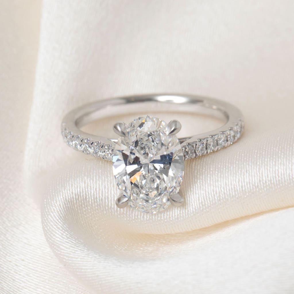 DIVINITY 2.70ct | Oval Solitaire Lab Grown Diamond Engagement Ring in Platinum