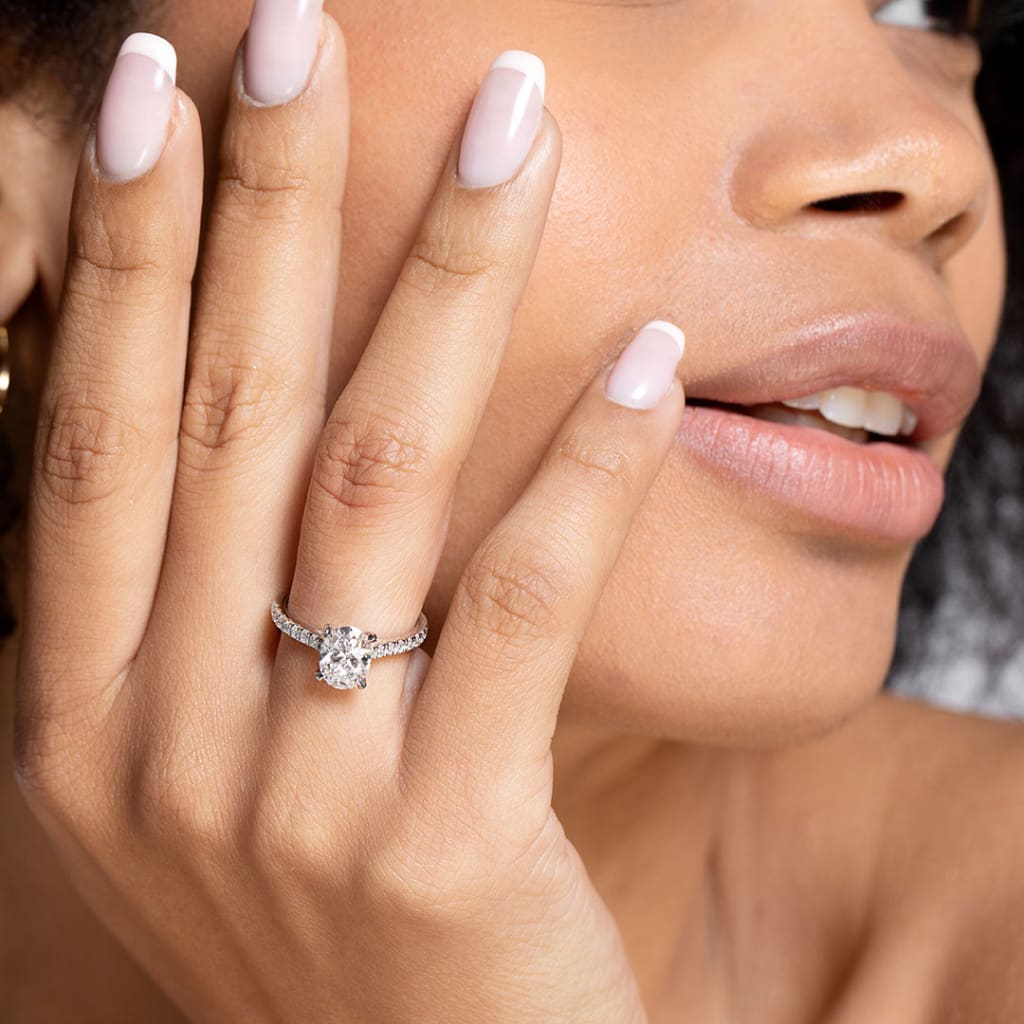 DIVINITY 1.70ct | Oval Solitaire Lab Grown Diamond Engagement Ring in Platinum