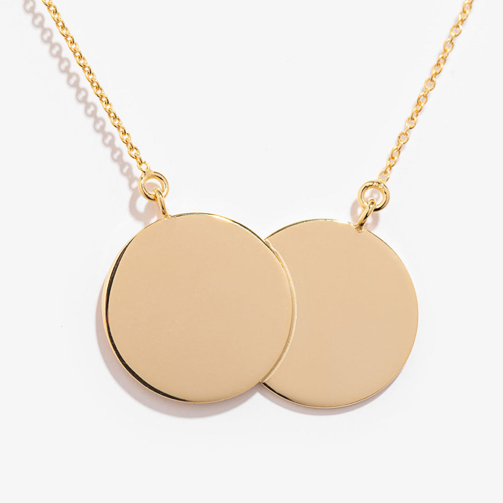 Double Disc Necklace 9ct Gold Gear Jewellers