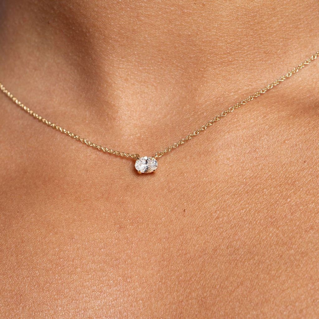 Duchess Oval Lab Grown Diamond Necklace