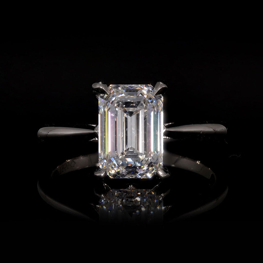 ELDORA 2.50ct | Emerald Cut Solitaire Lab Diamond Set