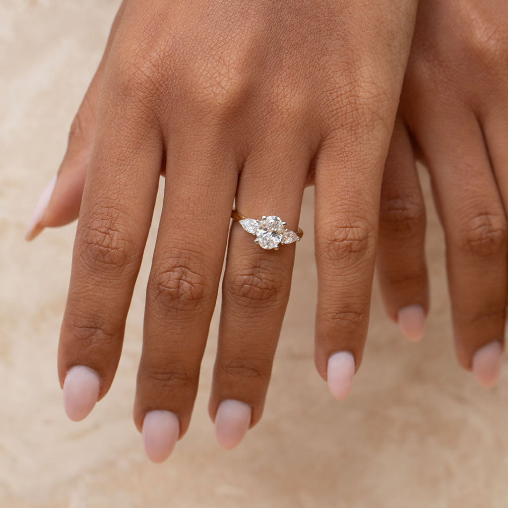 ELYSIAN 18ct Gold 2.04ct | Lab Grown Diamond Engagement Ring on Model