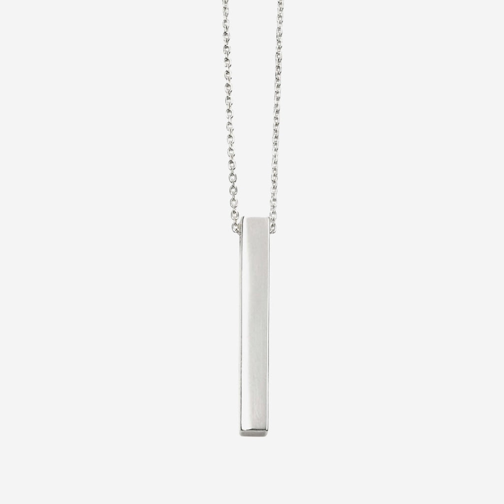 Engravable Drop Bar Necklace | Sterling Silver - Necklace