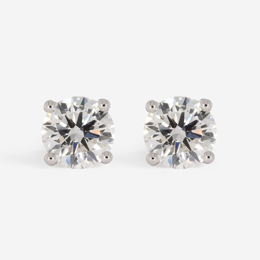 Eve - Diamond Studs 18ct White Gold - 2ct | Lab Grown
