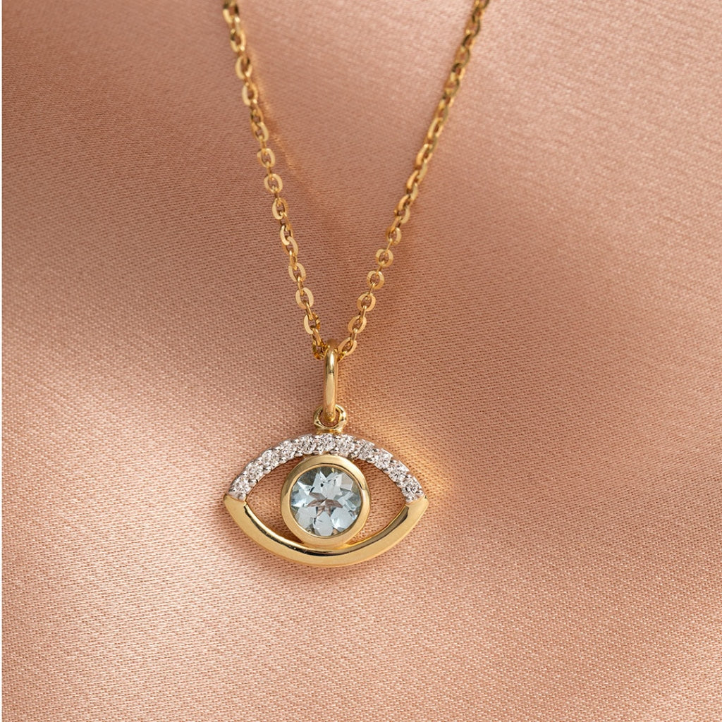 eye of the sea aquamarine necklace